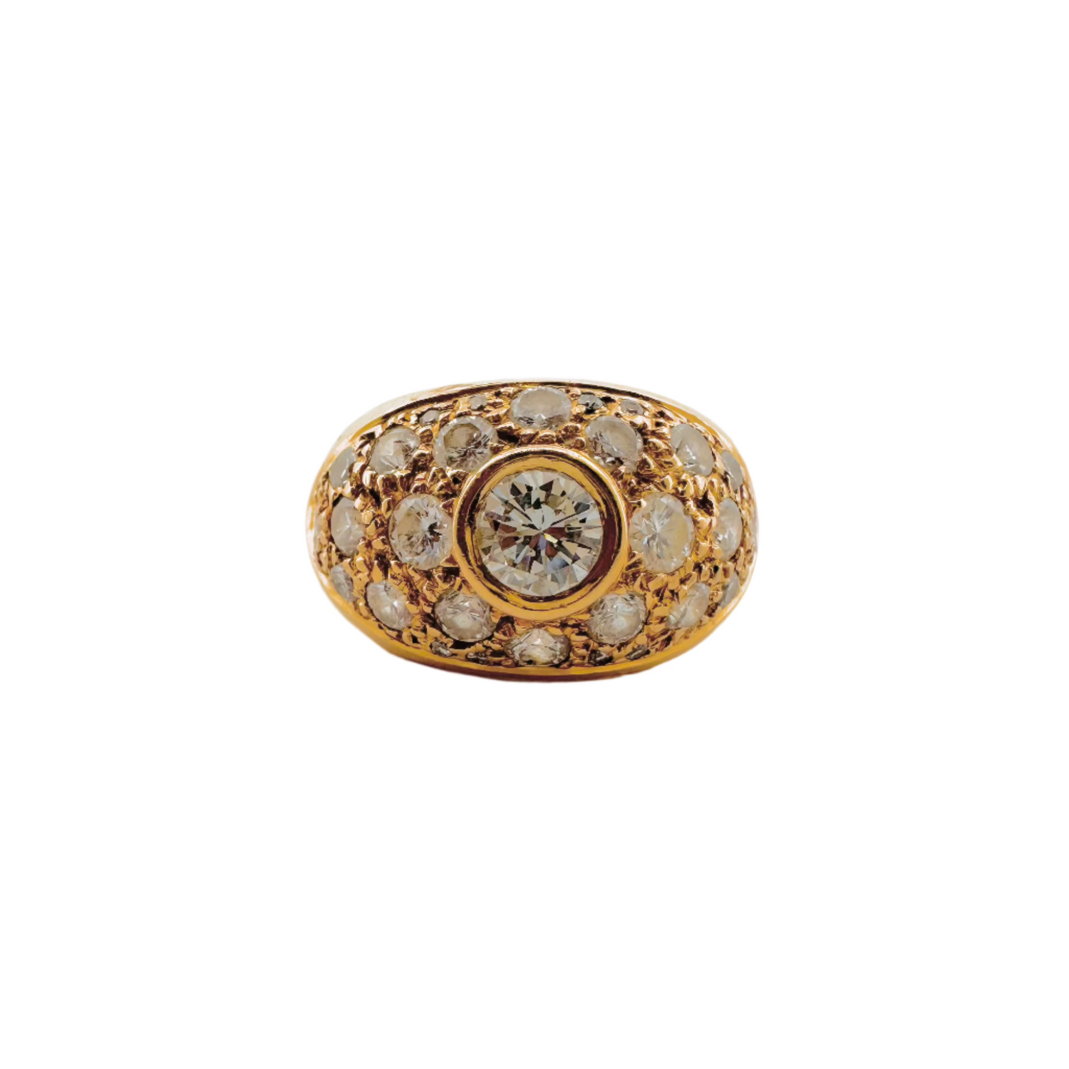 Bague Jonc en or jaune et diamants
