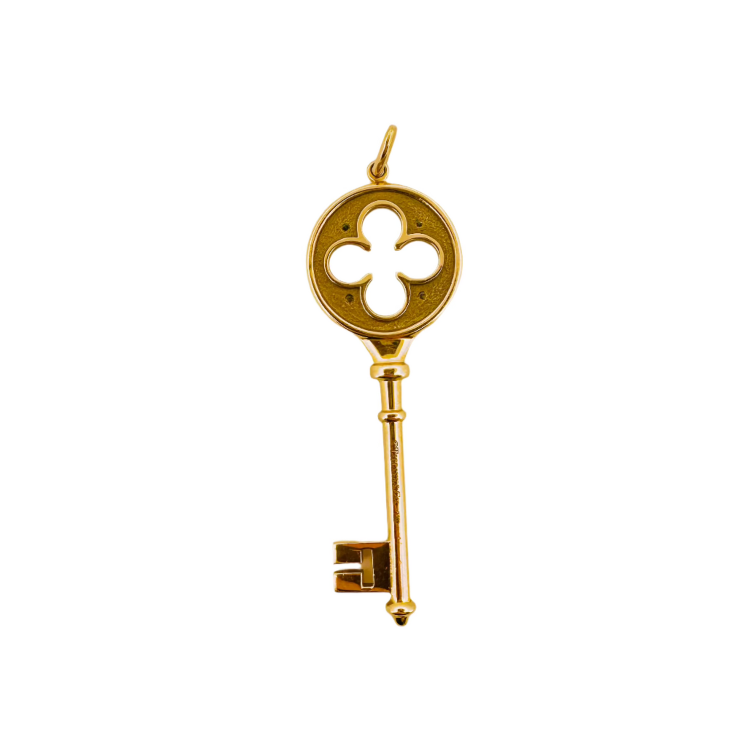Pendentif TIFFANY & CO. Clé en or jaune et diamants