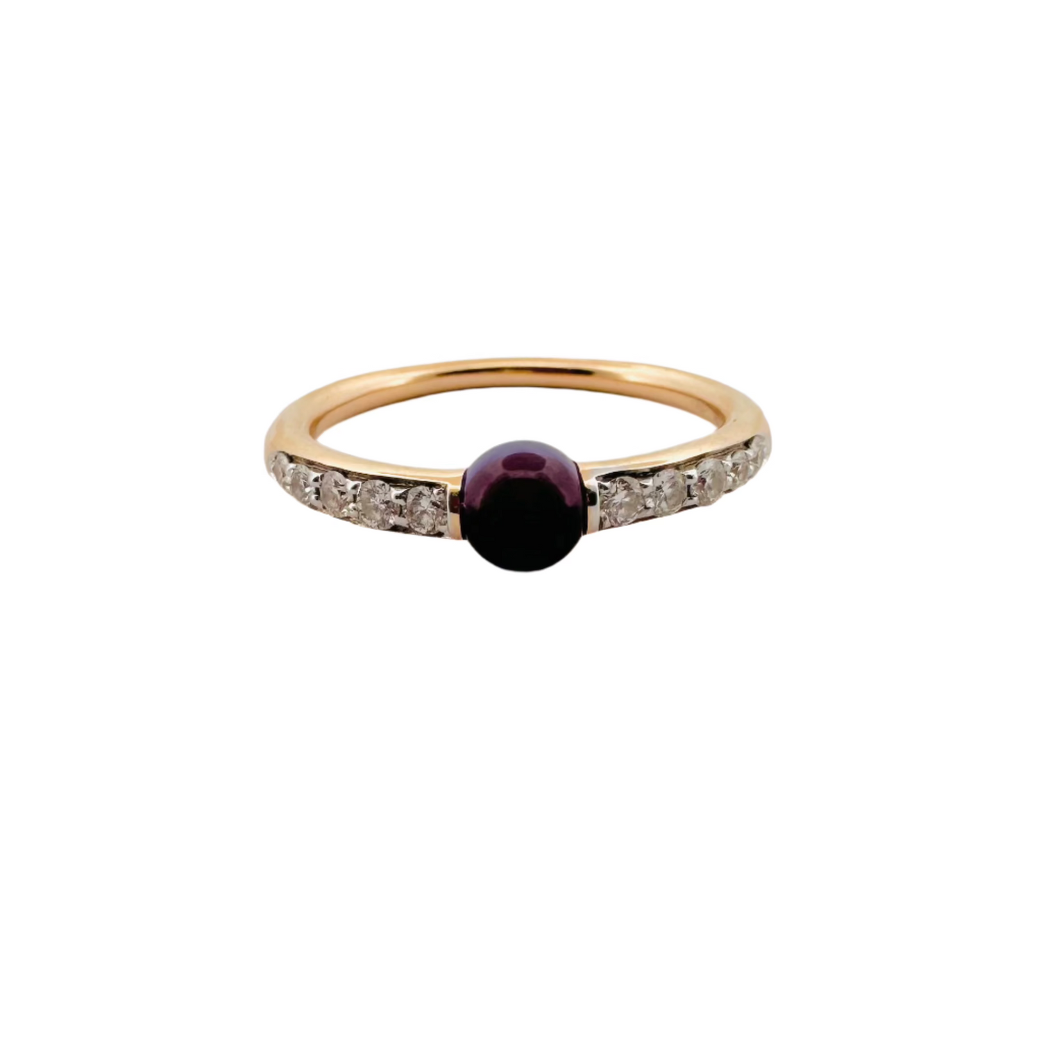 Bague POMELLATO en or rose, améthyste et diamants