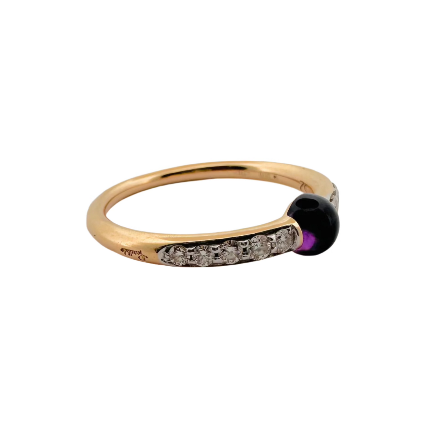 POMELLATO ring in rose gold, amethyst and diamonds