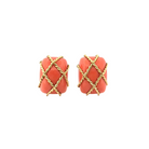 Boucles d'oreilles SCHEPPS en or jaune et corail