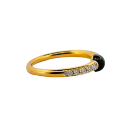 Bague Alliance POMELLATO Mama non Mama en or jaune, topaze et diamants
