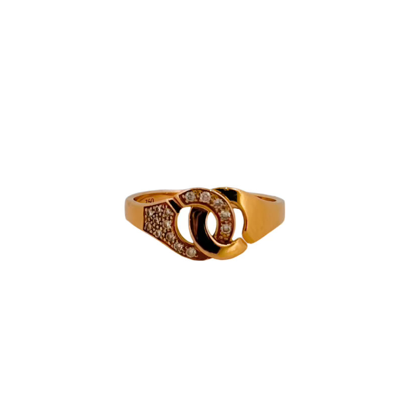 Bague DINH VAN en or rose et diamants