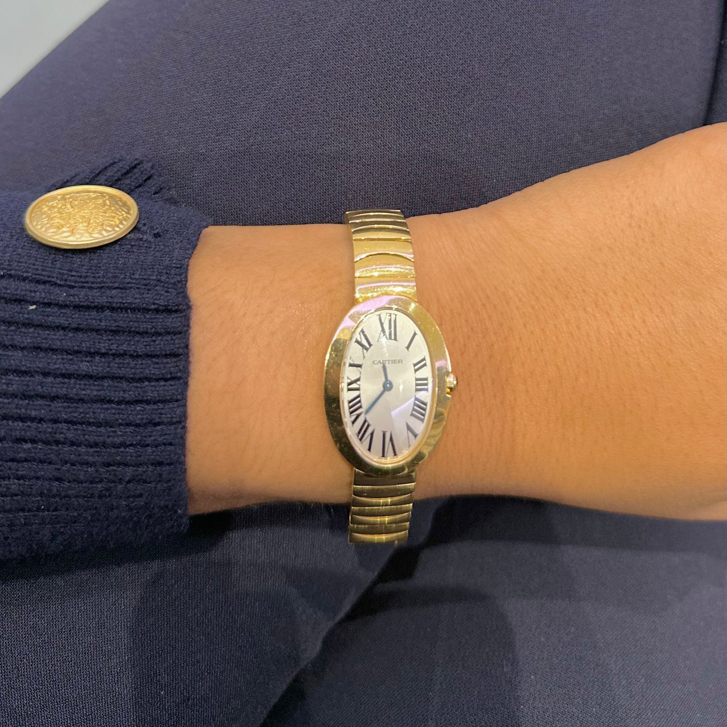 CARTIER "Baignoire" watch in yellow gold