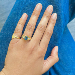 Bague en or jaune saphir et diamants
