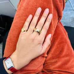 Ring POMELLATO headband, "Iconica Slim" in yellow gold