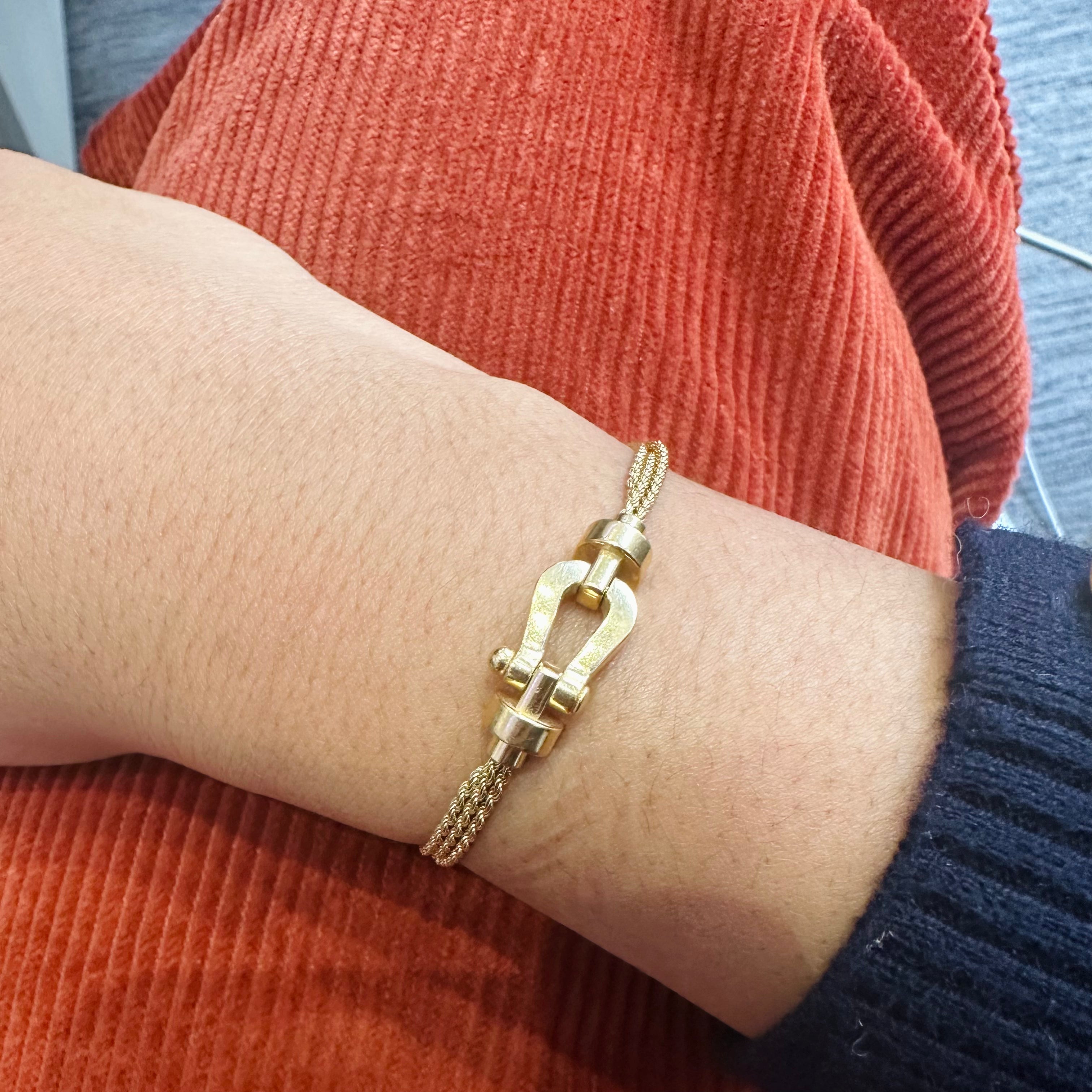 Bracelet FRED, "Force 10" in yellow gold.