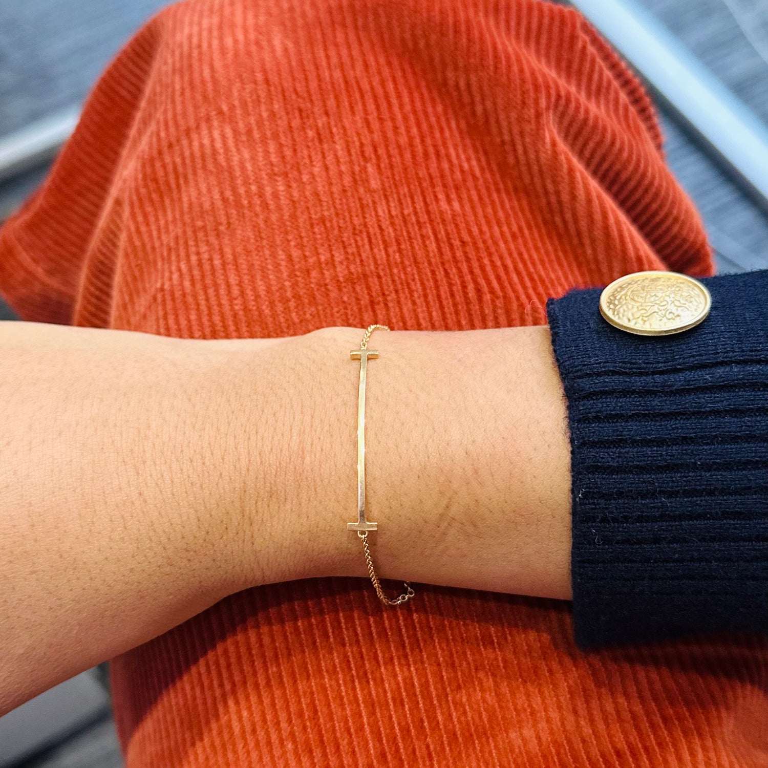 Bracelet TIFFANY T, "Smile" in yellow gold