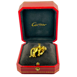 Pendentif CARTIER Panthère molle en or jaune