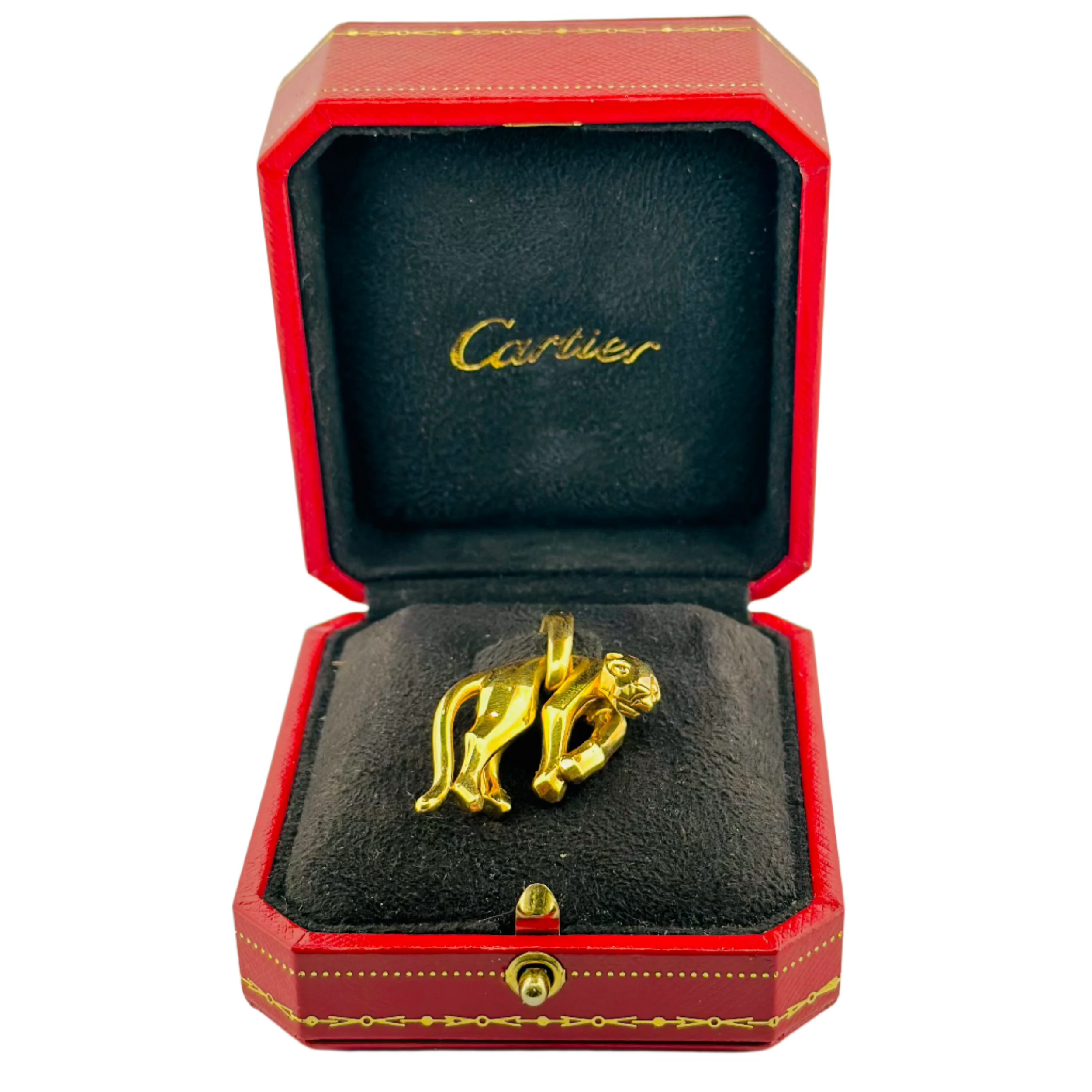 Pendentif CARTIER Panthère molle en or jaune