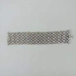 Bracelet Manchette en or blanc et diamants