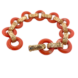 Bracelet VAN CLEEF & ARPELS en or jaune et corail