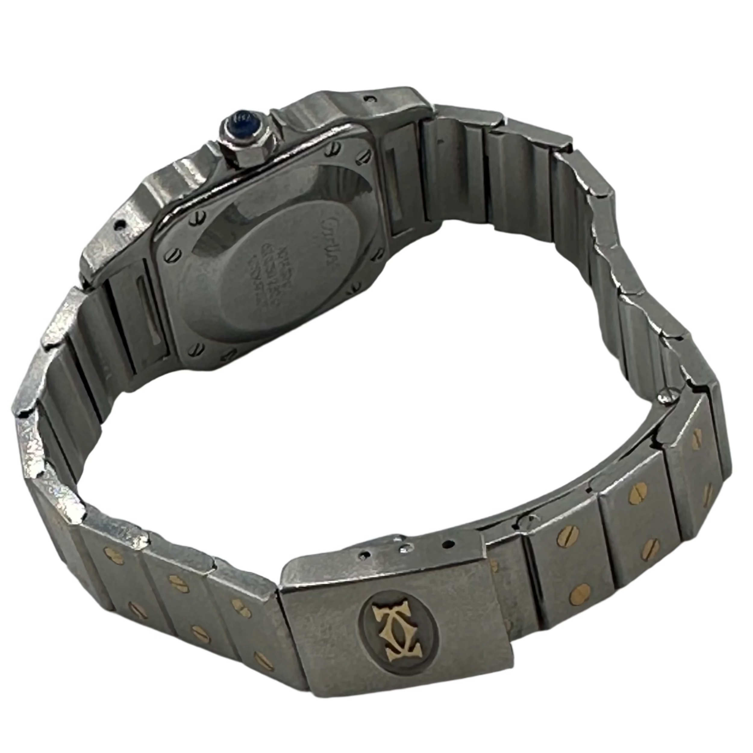 Montre CARTIER Santos PM en or jaune et acier