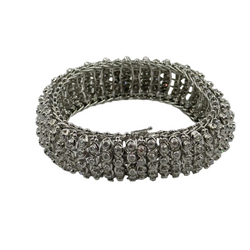 Bracelet Souple en or blanc et diamants
