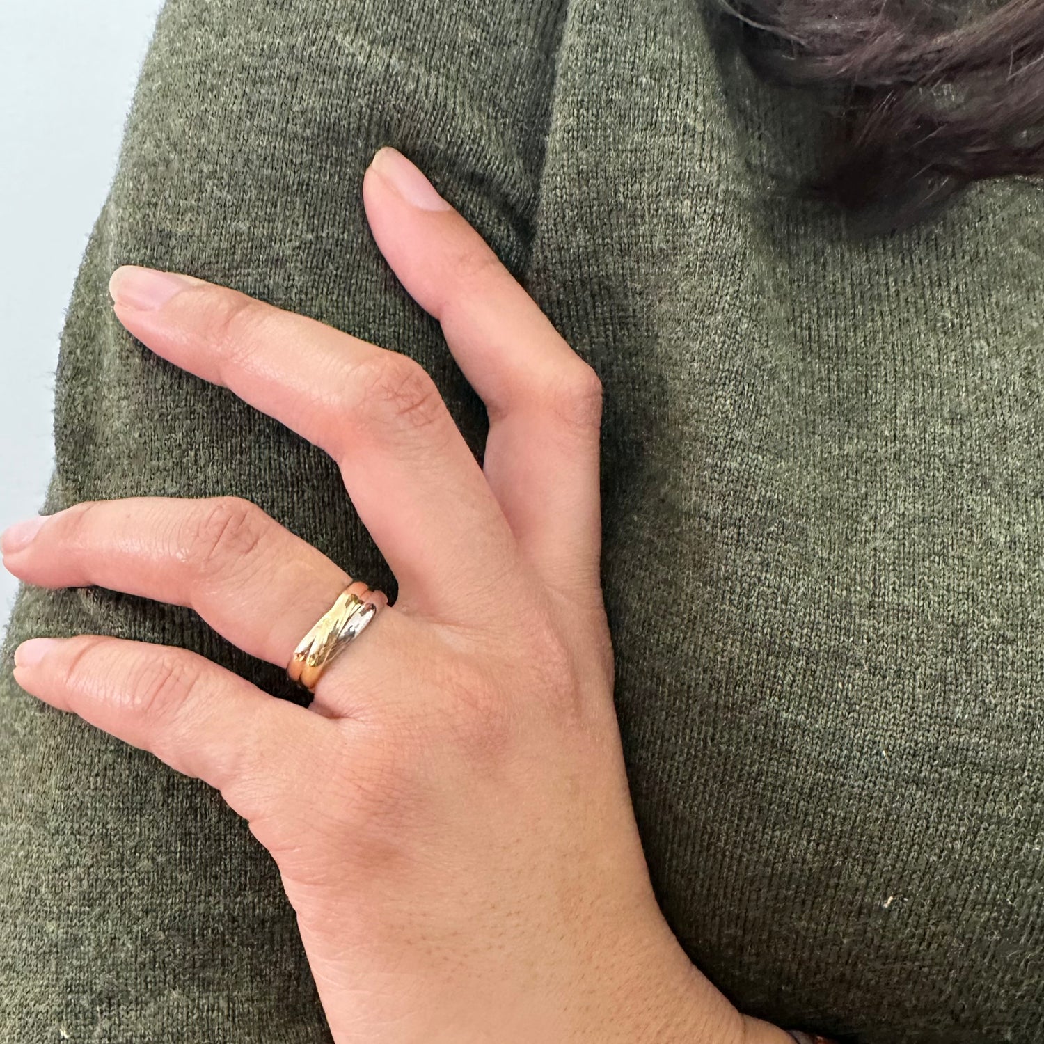 CARTIER “Trinity” ring in three golds