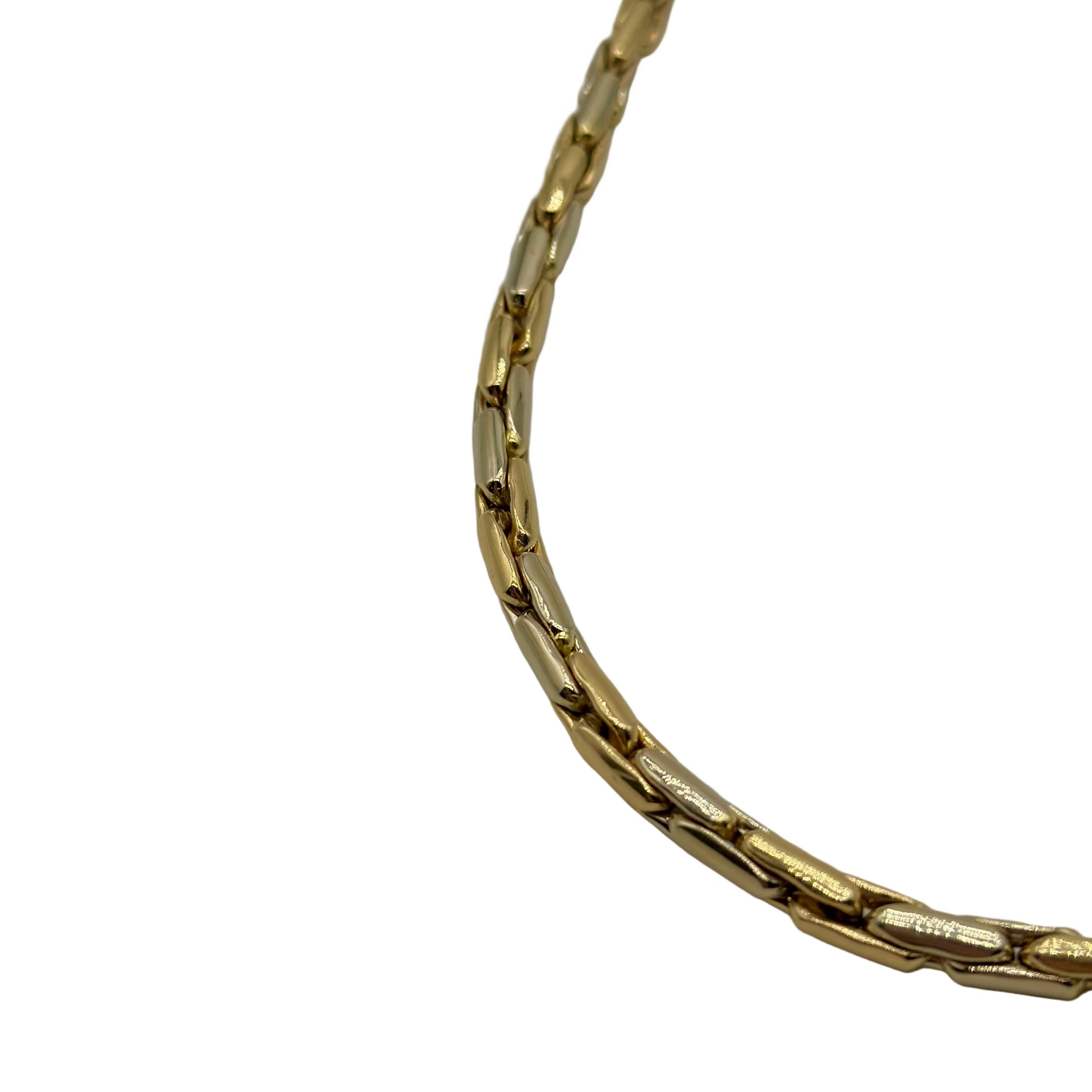 Necklace Mesh yellow gold and white gold