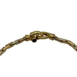 Necklace Mesh yellow gold and white gold