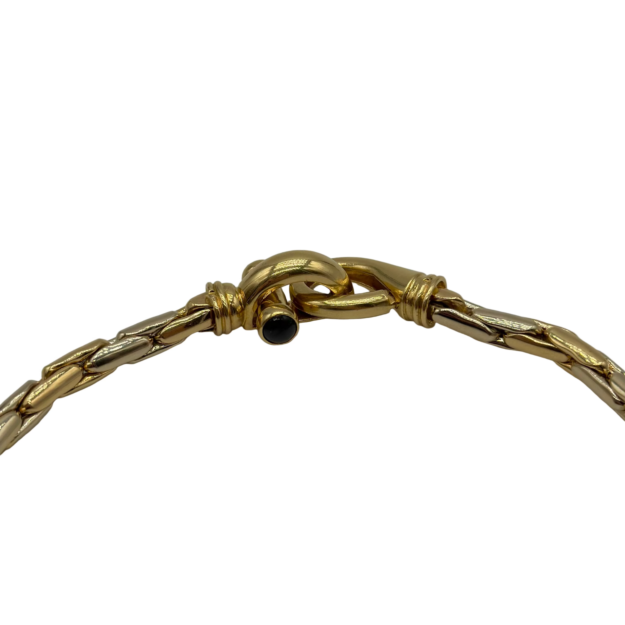 Necklace Mesh yellow gold and white gold