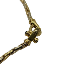 Necklace Mesh yellow gold and white gold