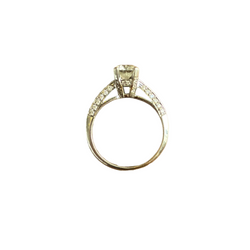 Bague Solitaire en or blanc et diamants