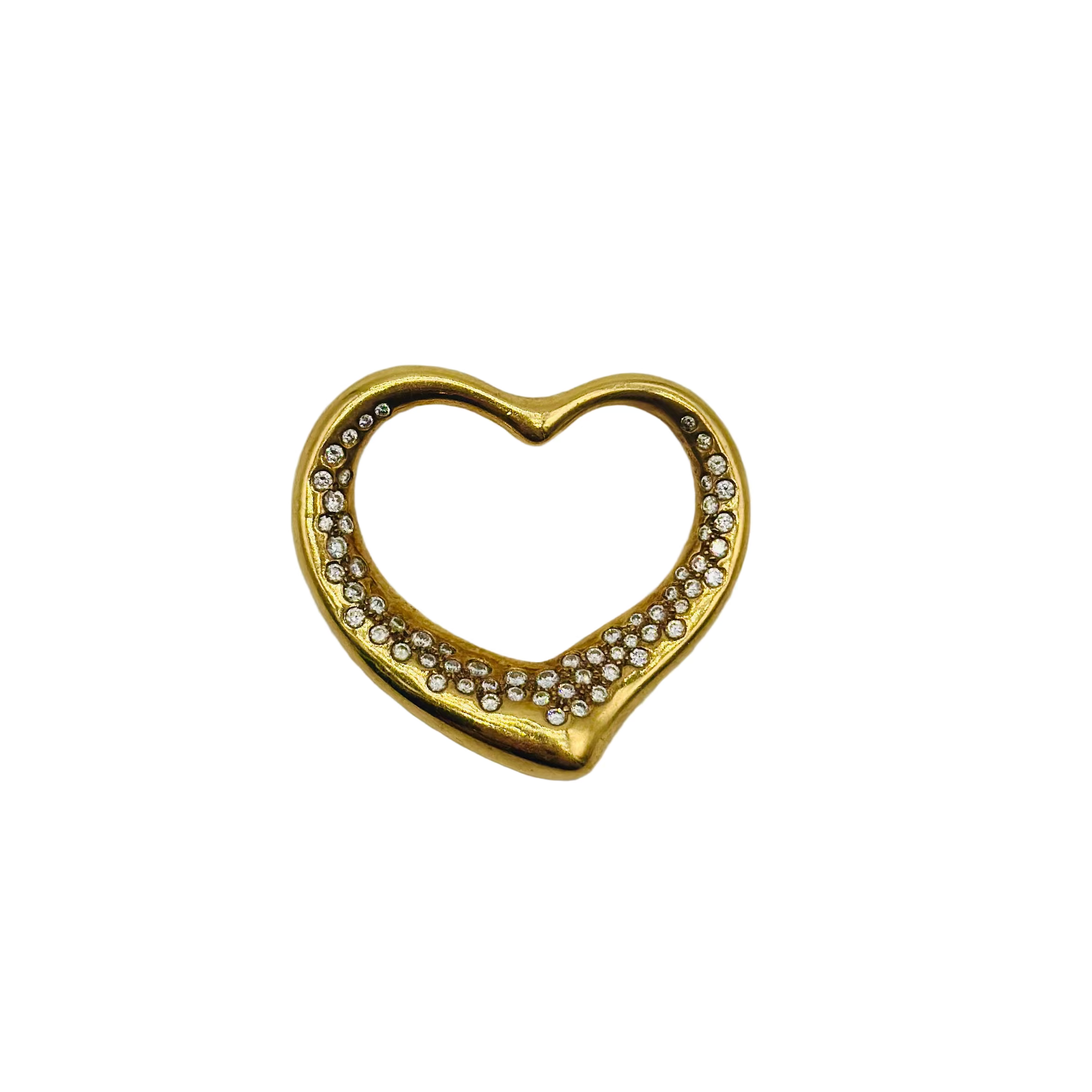 Pendentif  Coeur TIFFANY & CO en or jaune et diamants