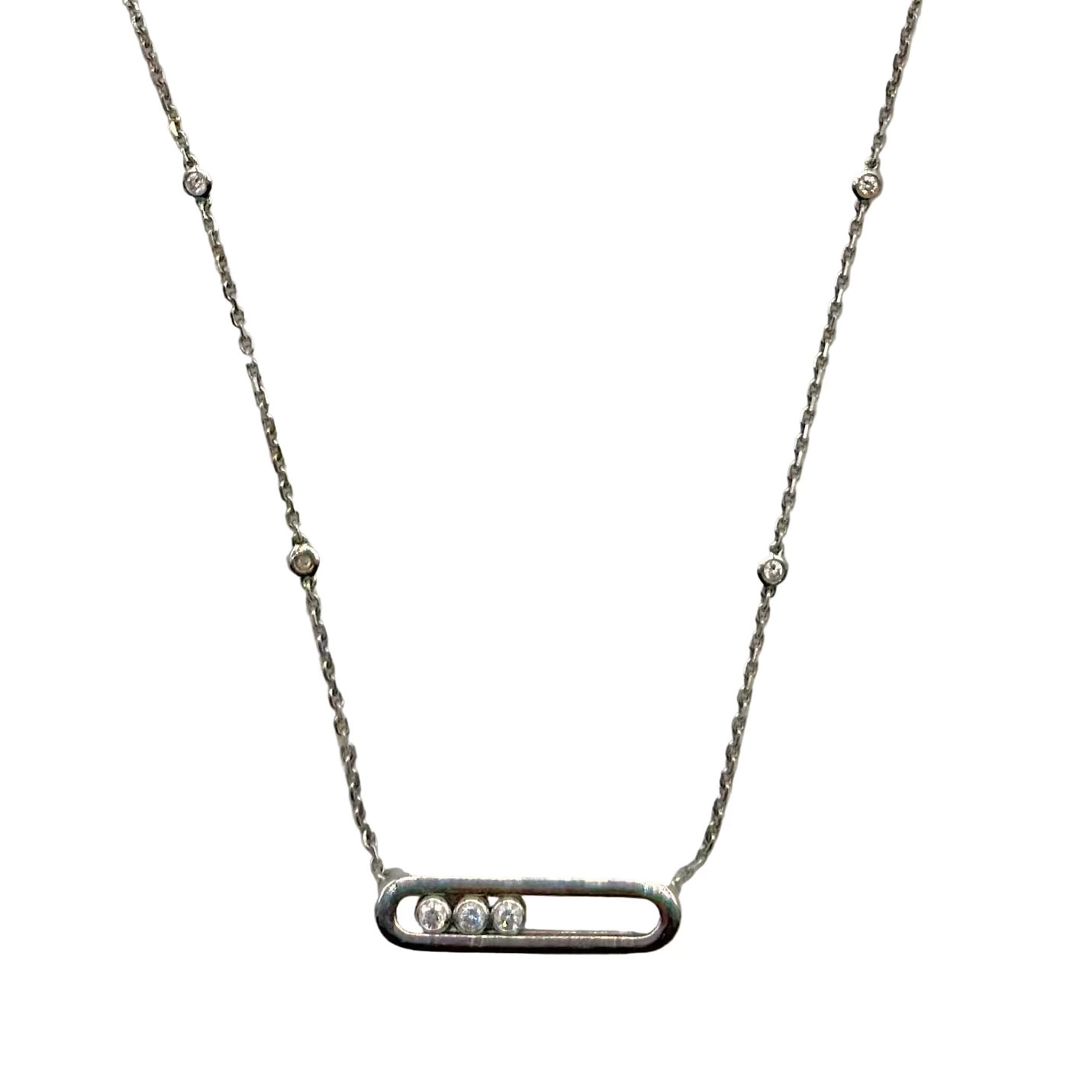 Collier Pendentif MESSIKA Move en or blanc et diamants