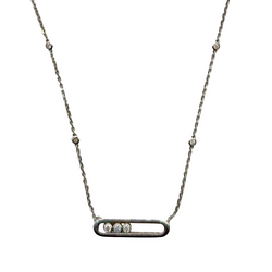 Collier Pendentif MESSIKA Move en or blanc et diamants