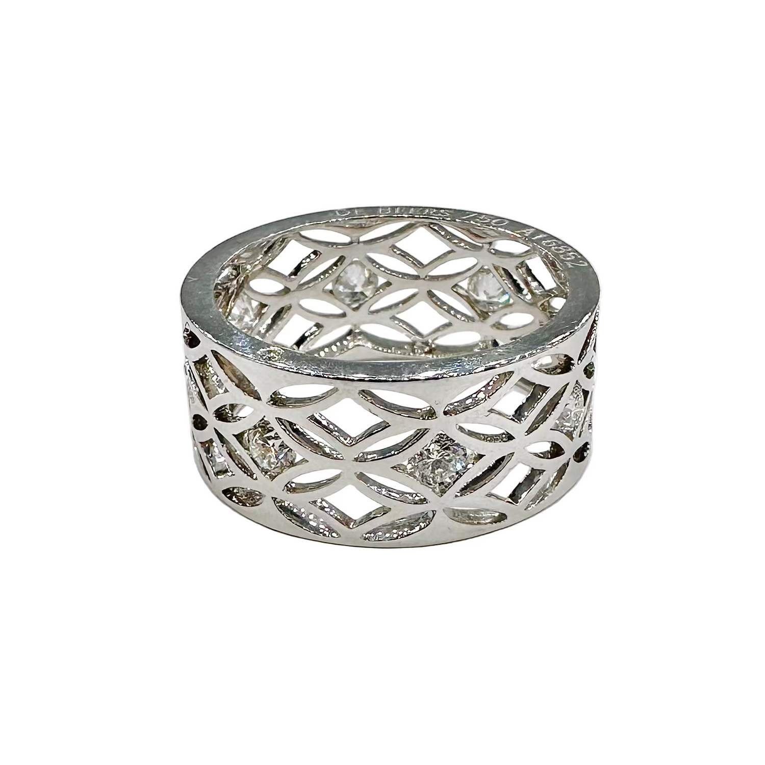Bague Bandeau DE BEERS Radiance en or blanc et diamants