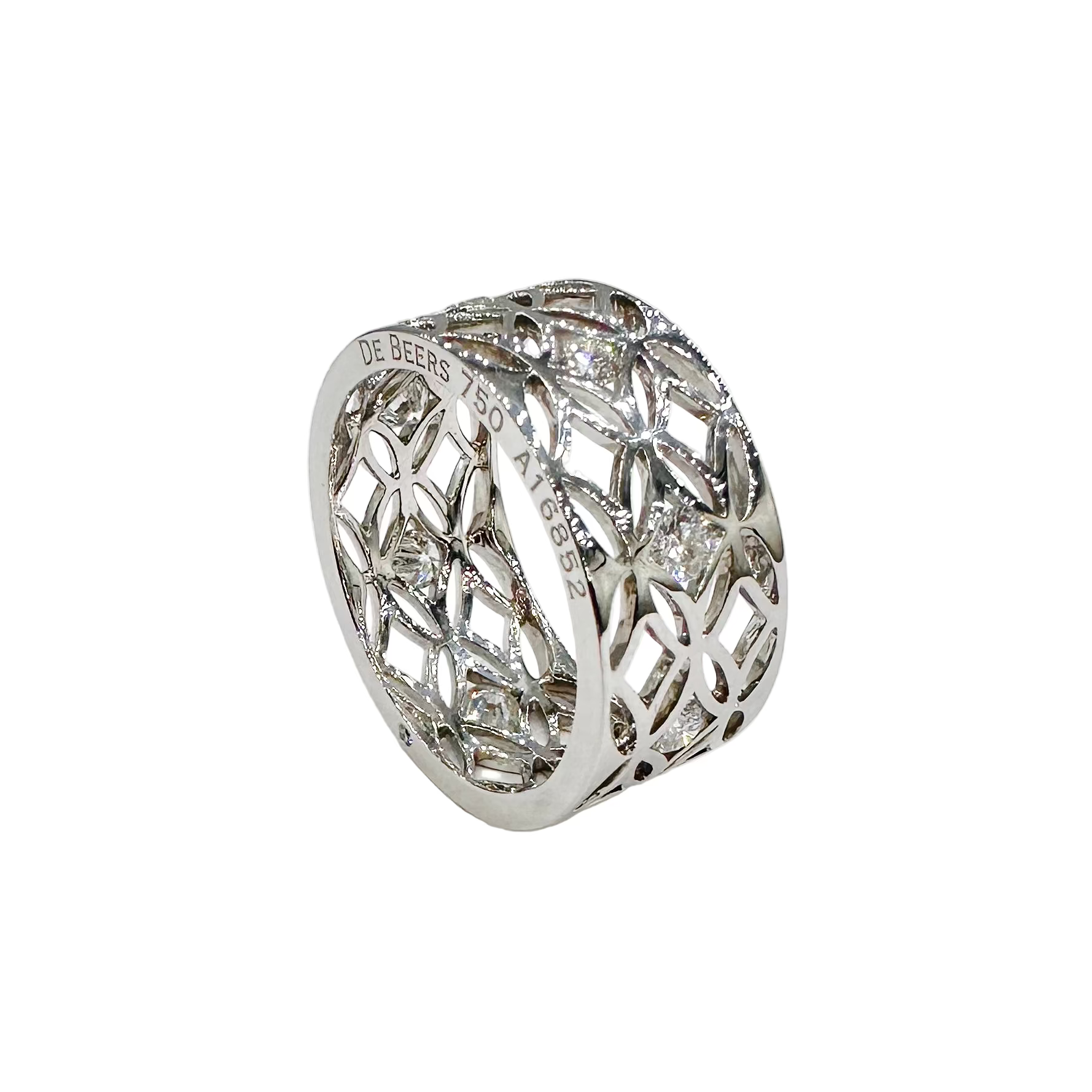 Bague Bandeau DE BEERS Radiance en or blanc et diamants