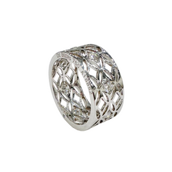 Bague Bandeau DE BEERS Radiance en or blanc et diamants