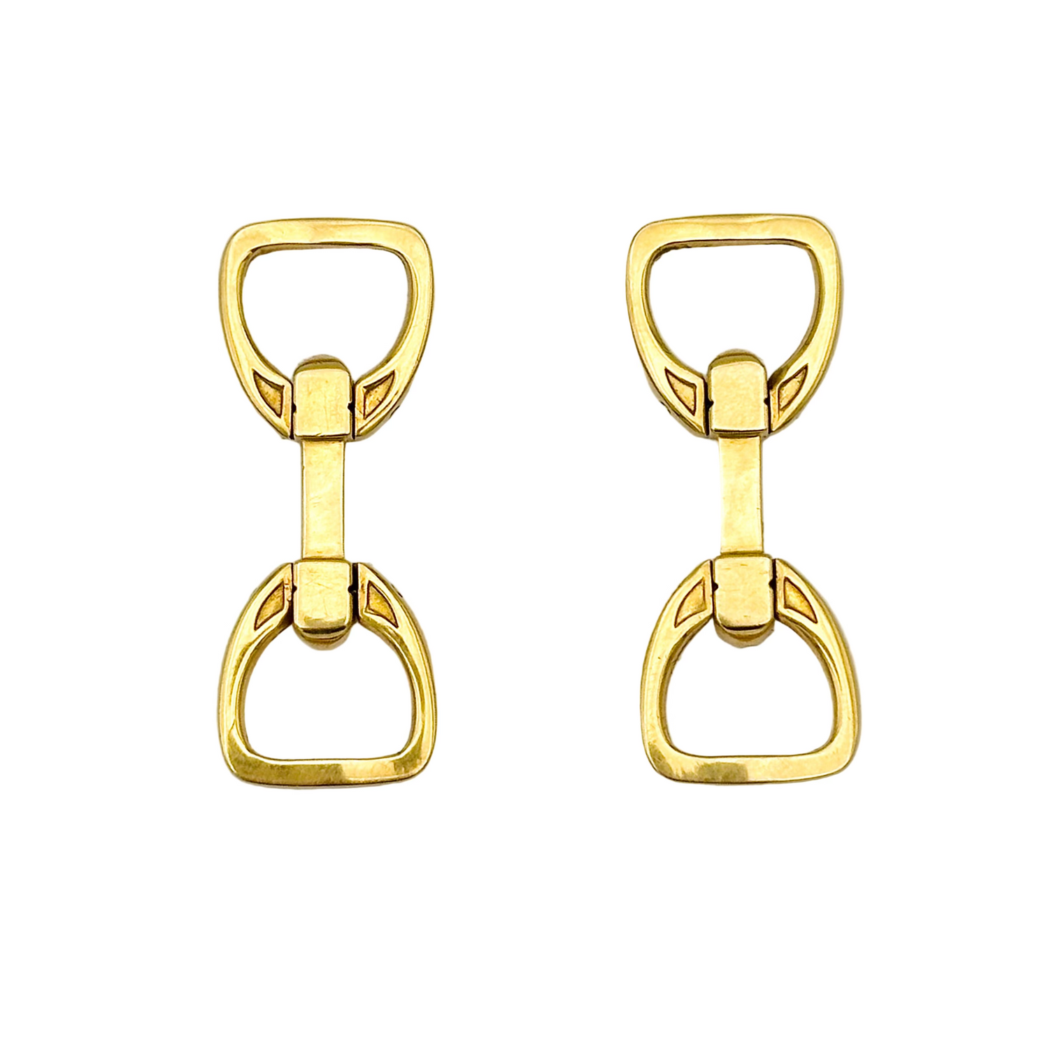 HERMÈS "Stirrup" cufflinks in yellow gold