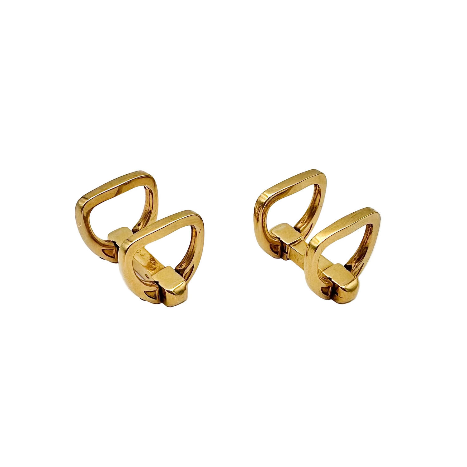 HERMÈS "Stirrup" cufflinks in yellow gold