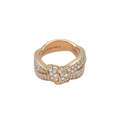 Bague Jarretière CHAUMET Liens Séduction en or rose et diamants