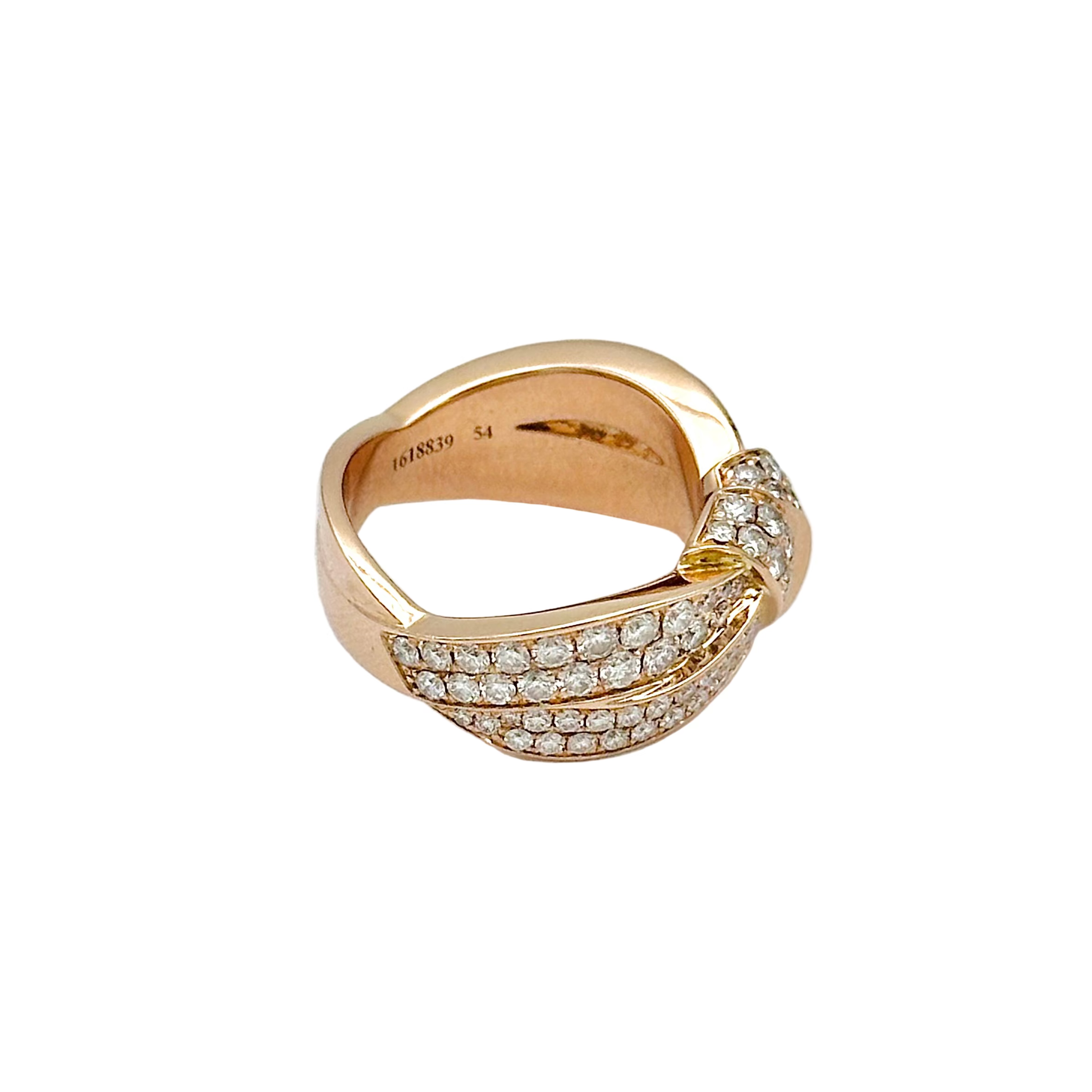 Bague Jarretière CHAUMET Liens Séduction en or rose et diamants