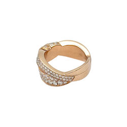 CHAUMET "Liens Séduction" ring in rose gold and diamonds