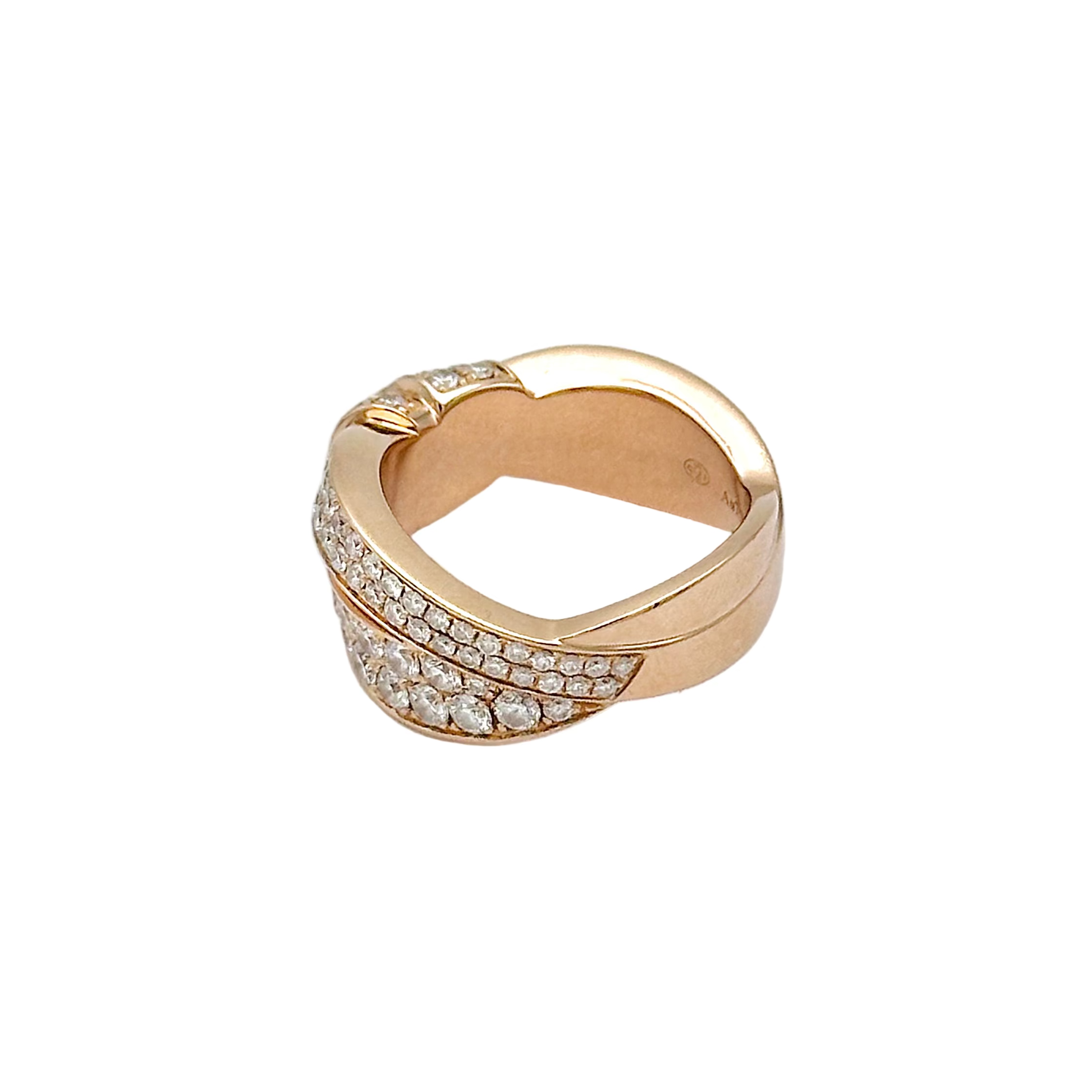 CHAUMET "Liens Séduction" ring in rose gold and diamonds