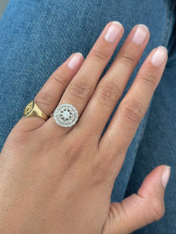 Platinum and diamond ring