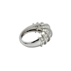 Bague Jonc en or blanc et diamants