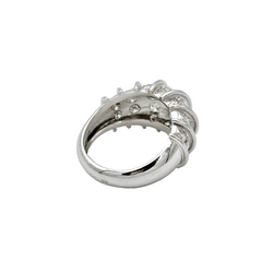 Bague Jonc en or blanc et diamants