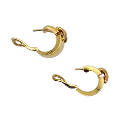 Boucles d'oreilles CHAUMET Liens XL en or jaune et diamants