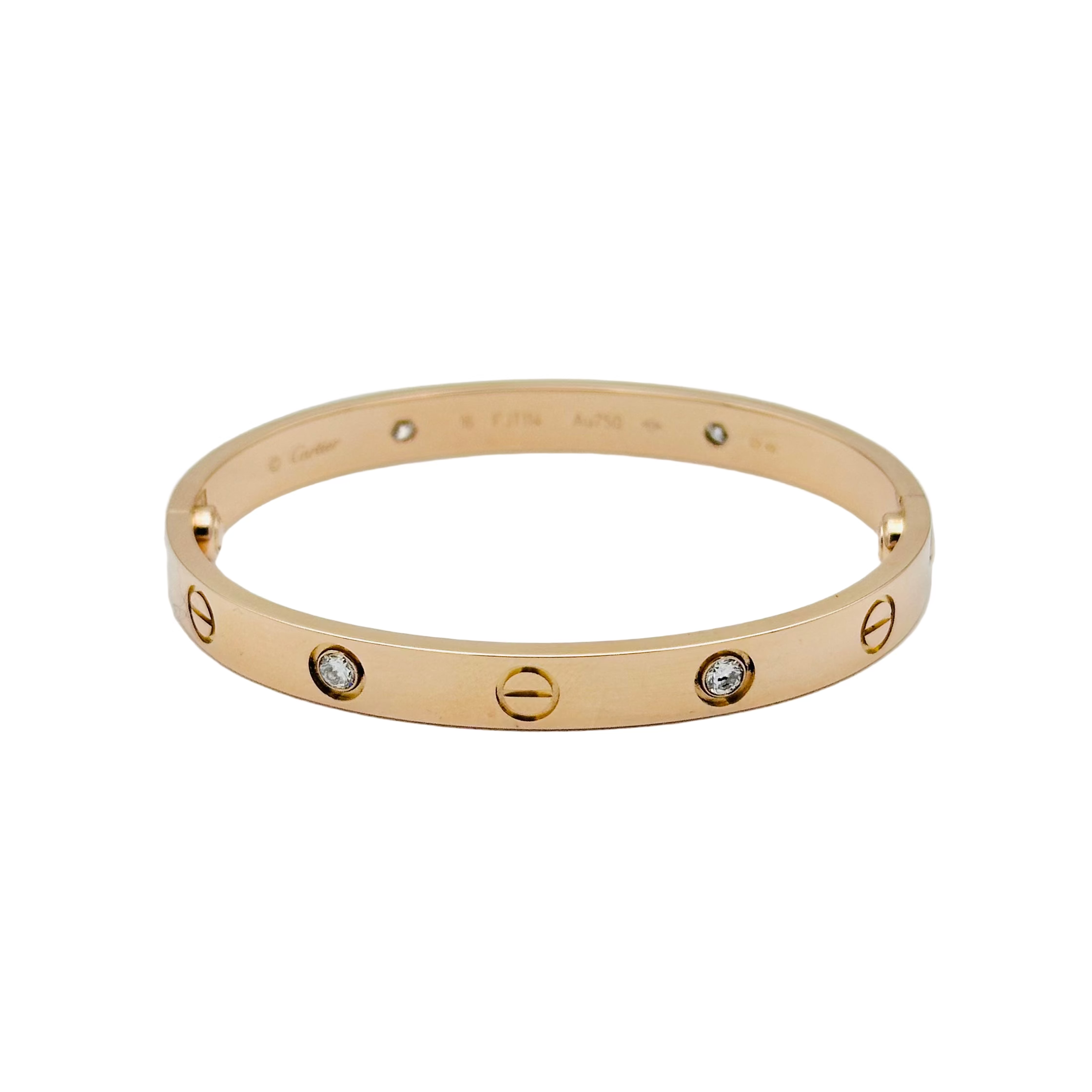 Bracelet Jonc CARTIER Love en or rose et diamants