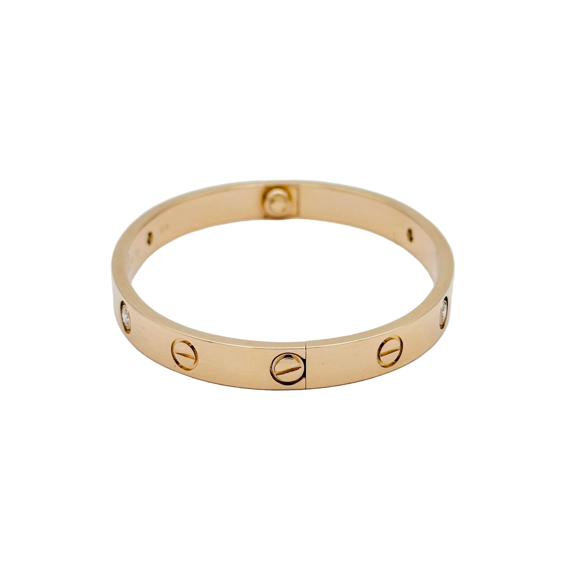 Bracelet Jonc CARTIER Love en or rose et diamants