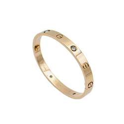 Bracelet Jonc CARTIER Love en or rose et diamants