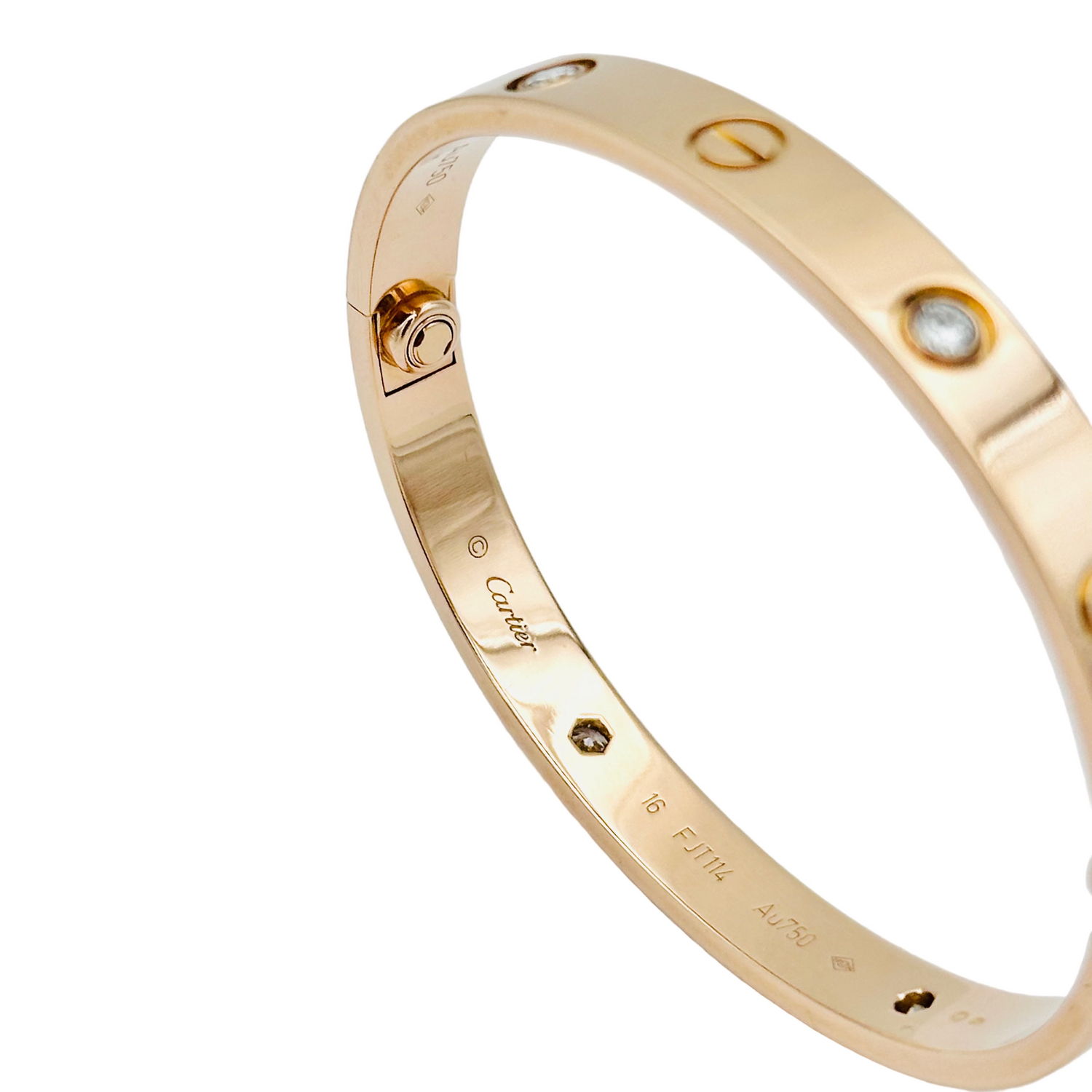 CARTIER “Love” bangle bracelet in pink gold and diamonds
