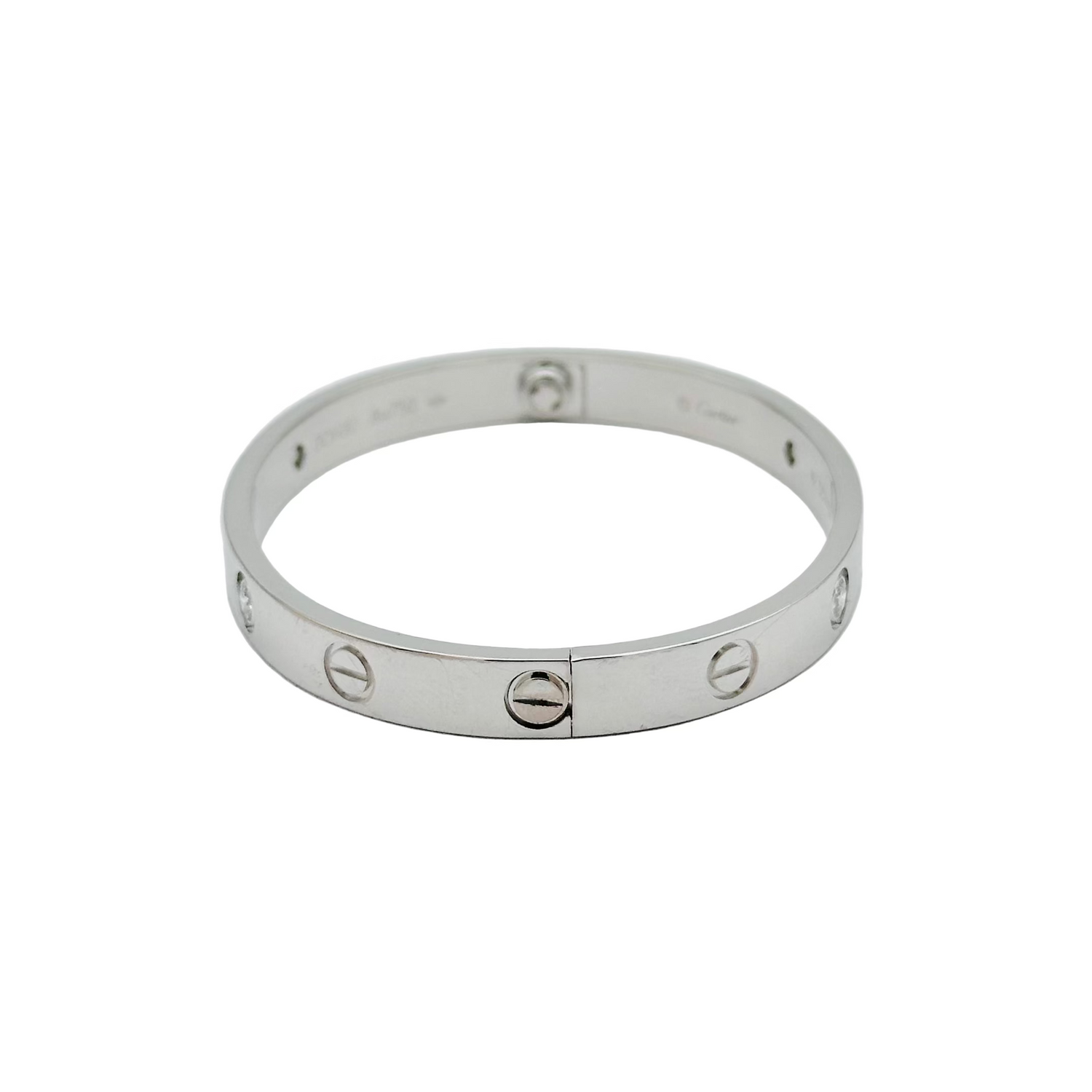 CARTIER “Love” bangle bracelet in white gold and diamonds