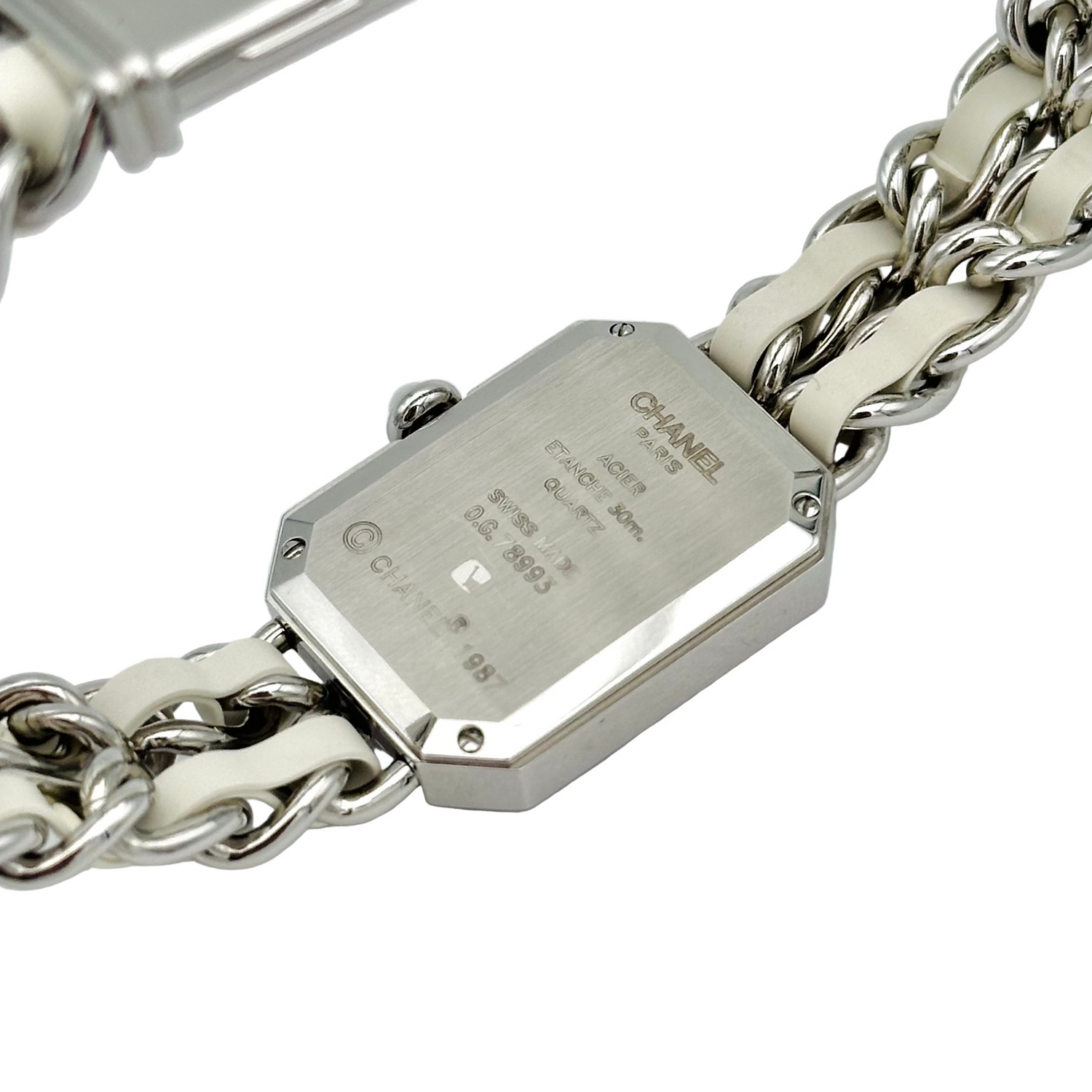CHANEL "Première" L Watch in Steel and Mother-of-Pearl