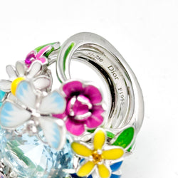 DIOR "Diorette" Milly-la-forêt cocktail ring in white gold, aquamarine, enamel, amethyst, sapphire, garnet and diamond