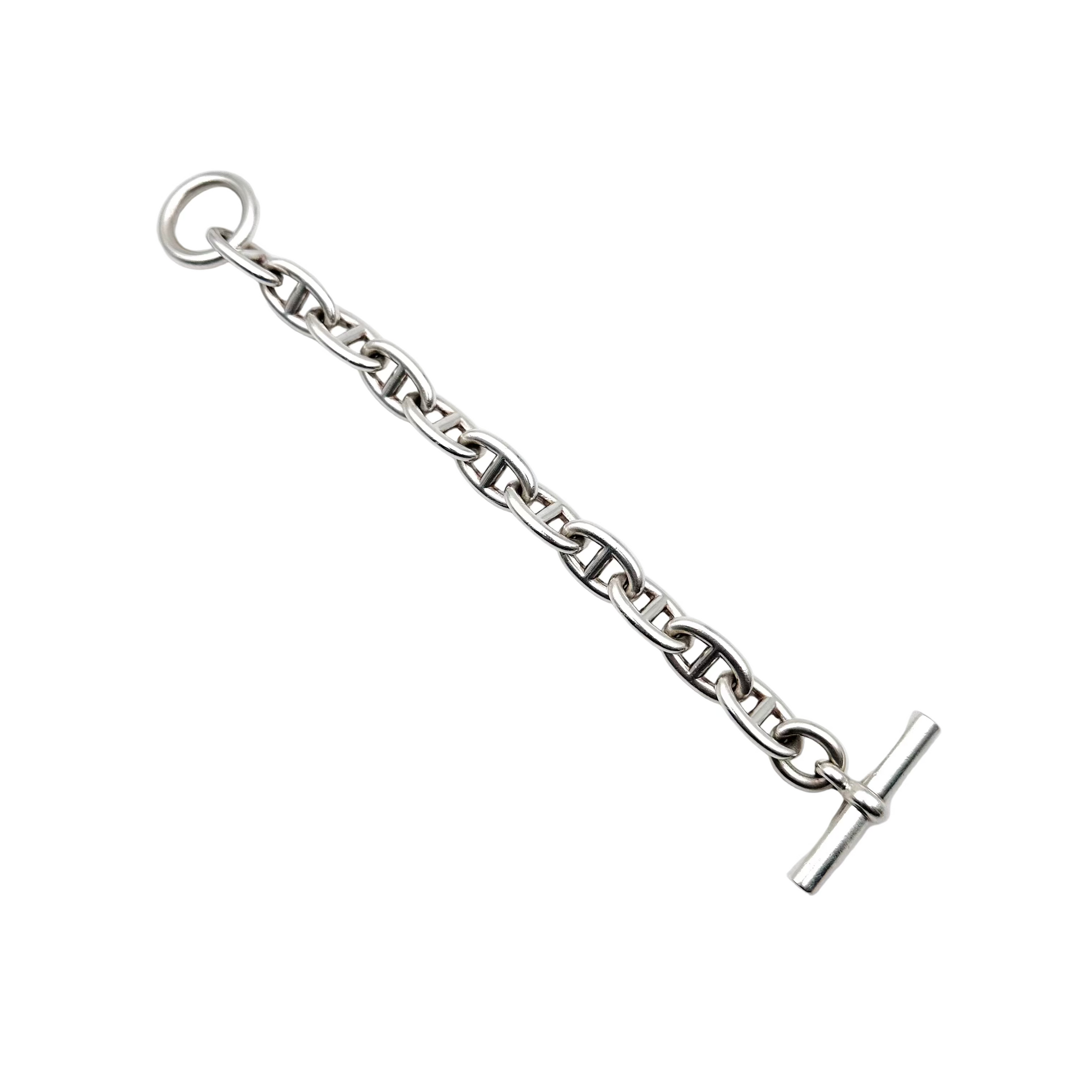 Bracelet Maille HERMES Chaîne d'ancre en argent
