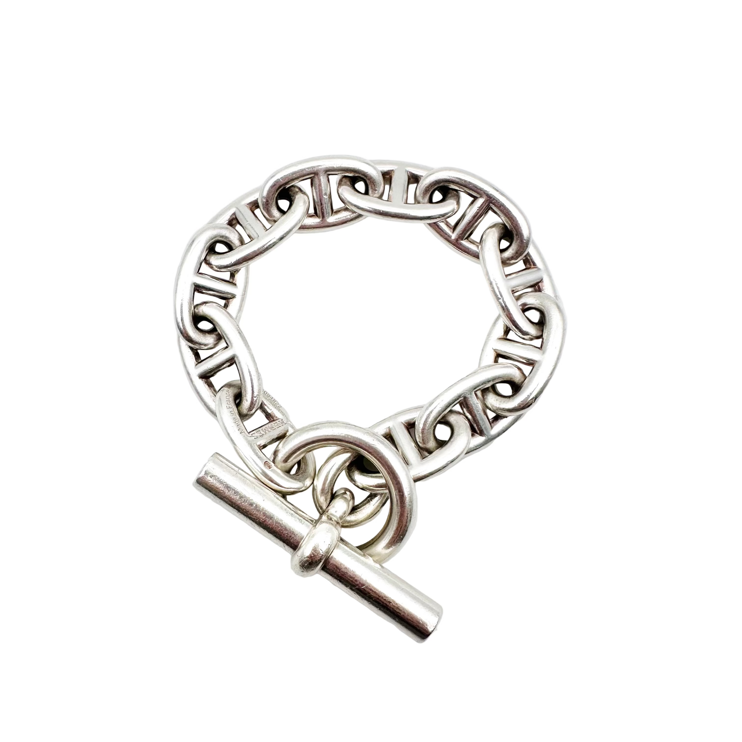 Bracelet Maille HERMES Chaîne d'ancre en argent