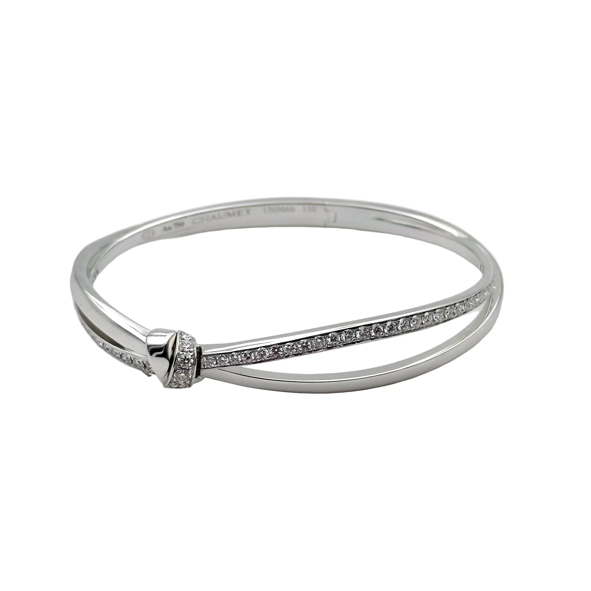 Bracelet Jonc CHAUMET Liens Séduction en or blanc et diamants
